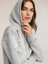 Closed hoodie with rhinestone embellishments image number 3