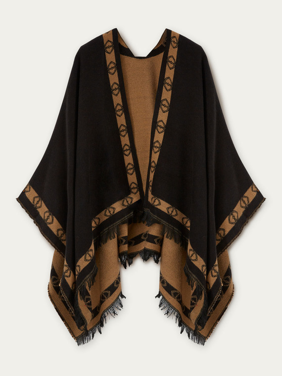 Poncho avec broderie Double Love