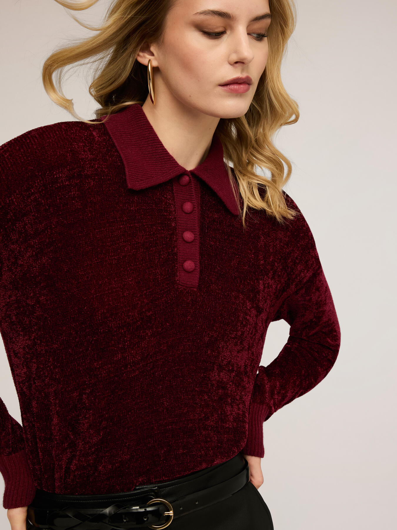 Chenille polo shirt image number 0