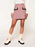 Short skirt with chequered pattern pockets image number 2
