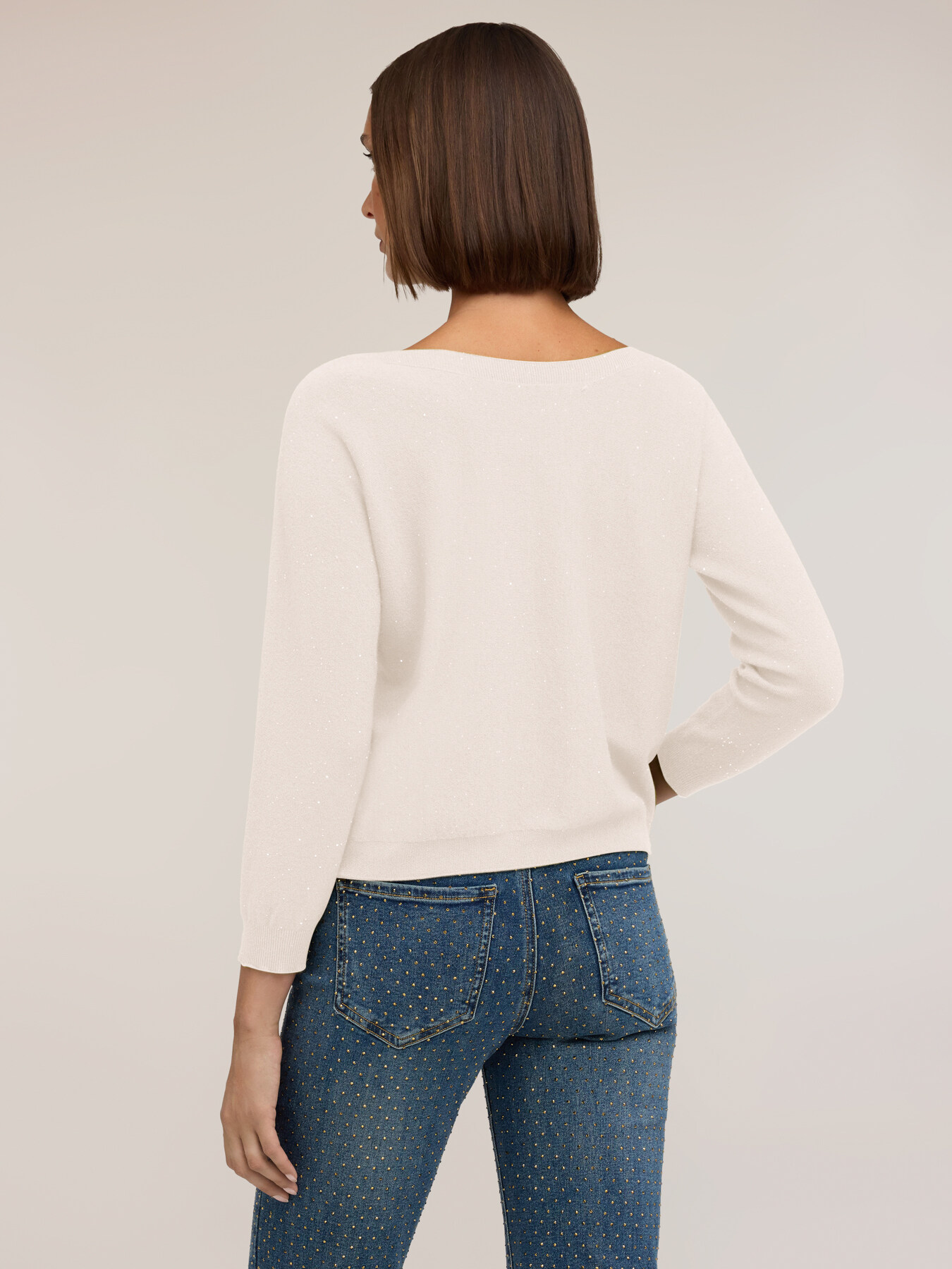Kimono sweater with sequins image number 1