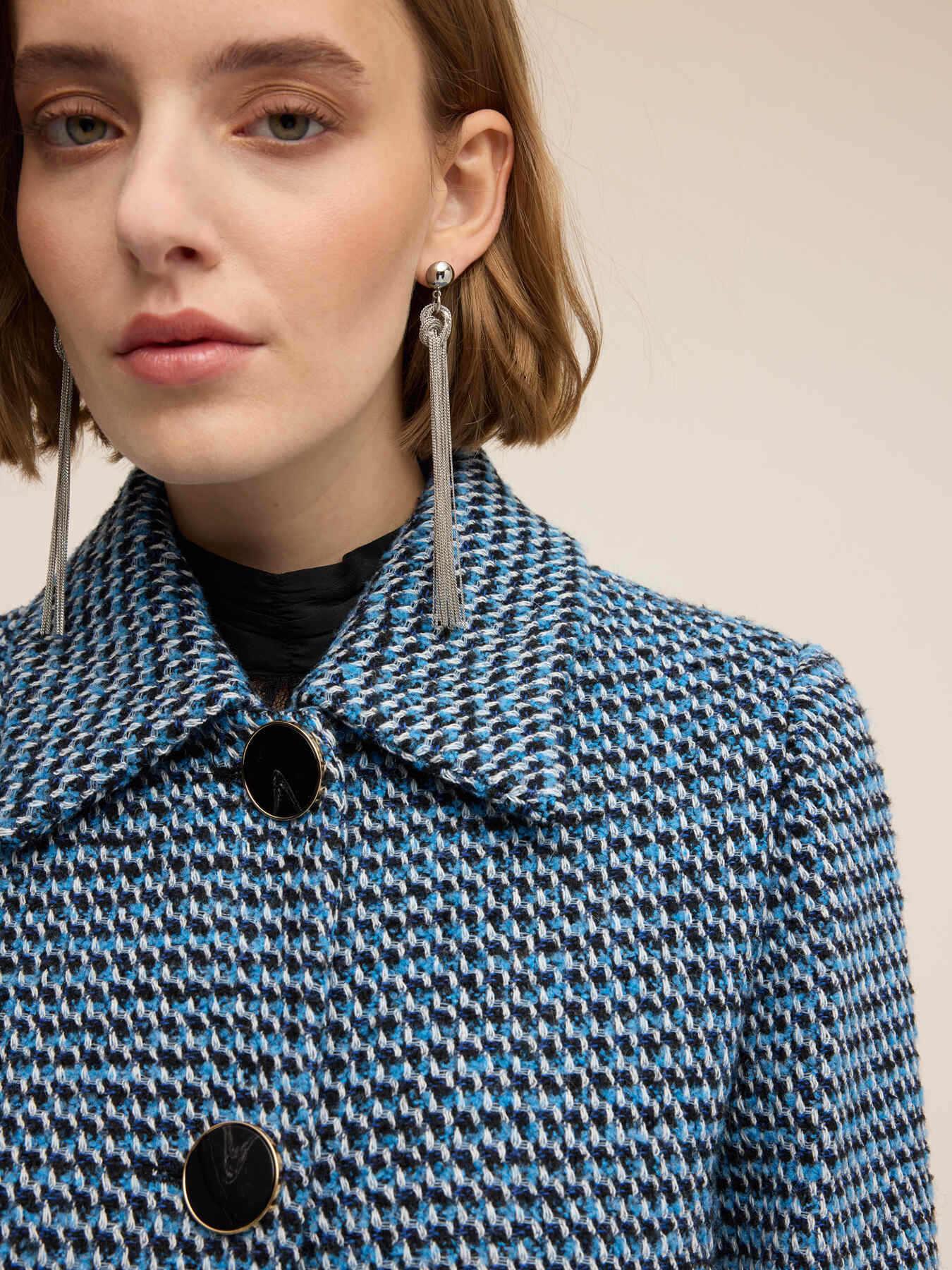 Long jacquard coat image number 3