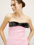 Short bustier dress with jumbo bow image number 2
