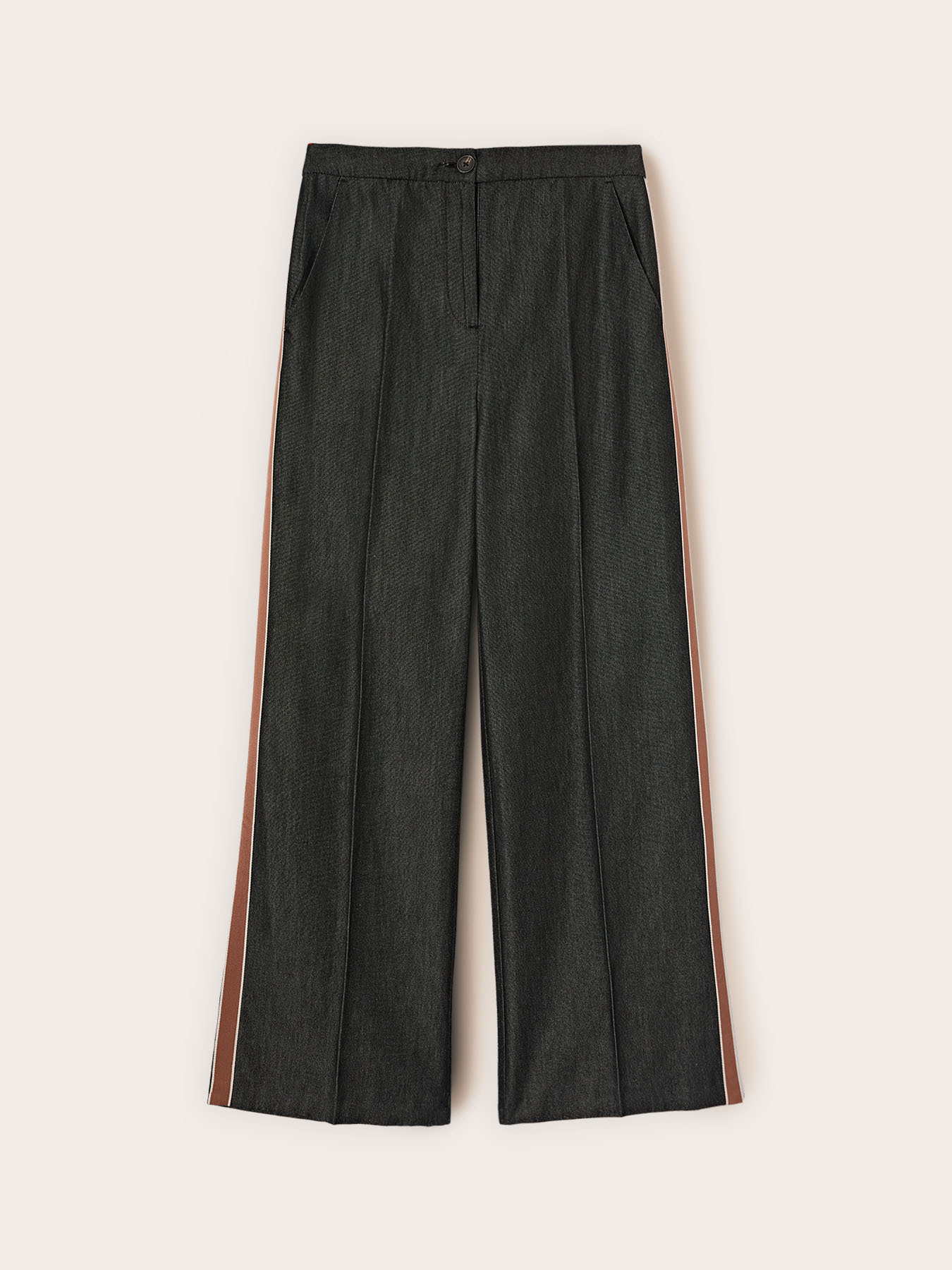 Palazzo pants with side bands image number 4