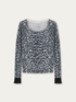 Animal pattern jacquard sweater image number 3