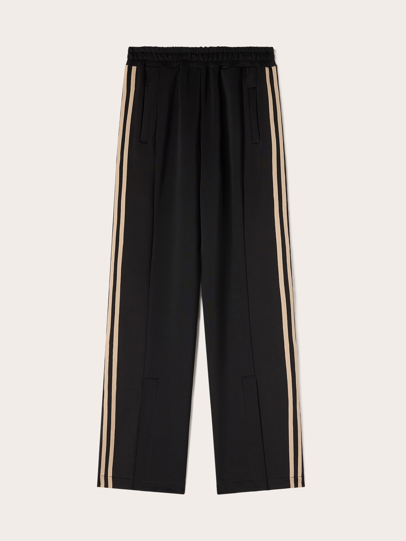 Palazzo pants with contrasting side bands image number 4