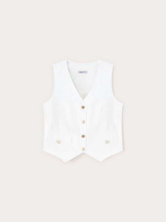 Short cotton vest