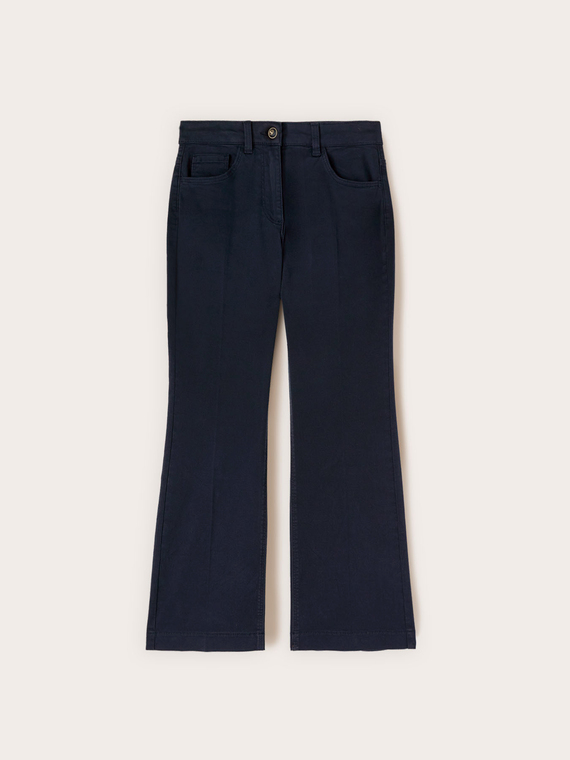 Kick-Flare-Hose aus Drillich
