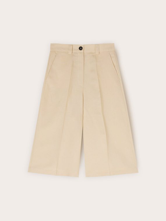 Linen lyocell blend Bermuda shorts