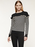 Striped sweater with yoke feature image number 0
