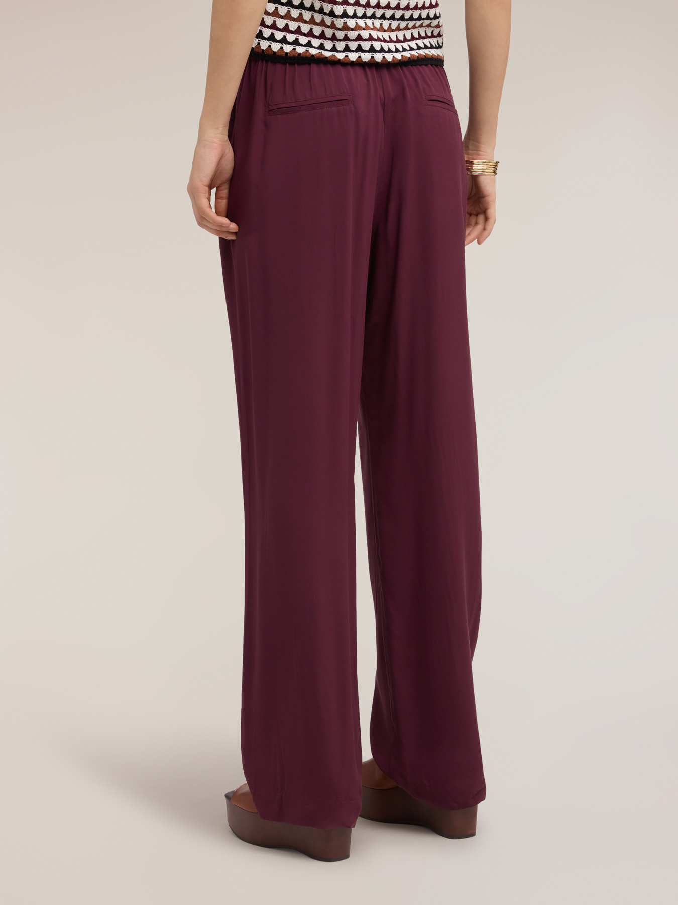 Palazzo-Hose aus Viskose mit elastischem Bund image number 1