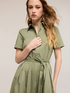Poplin shirtdress with belt image number 3