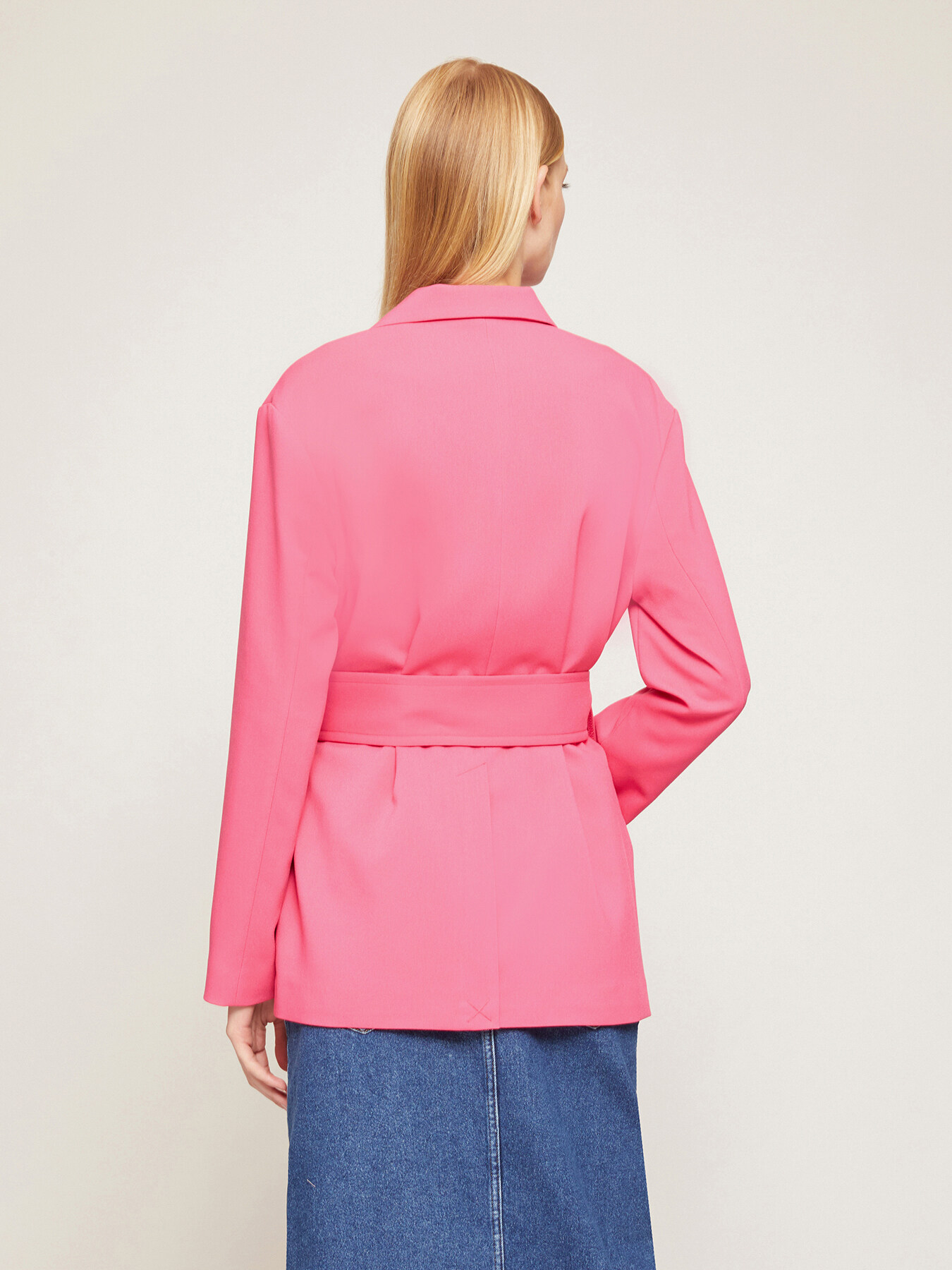 Giacca lunga con cintura image number 1