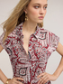 Cotton muslin shirt with print image number 3