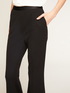 Flare trousers with satin insert image number 2