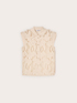 Sleeveless sangallo shirt image number 4