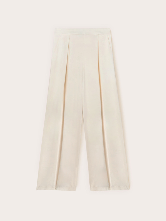 Palazzo pants in viscose satin
