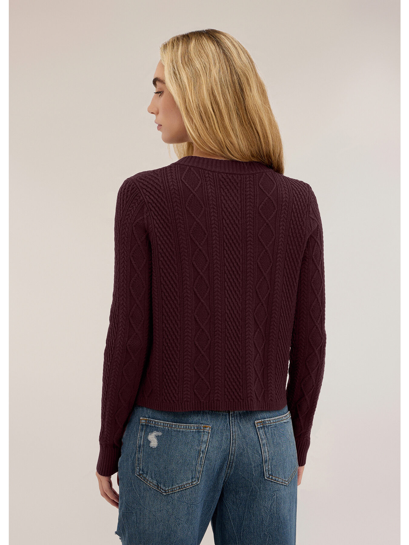 Cable-knit cardigan image number 1
