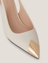 Décolleté slingback dettaglio in metal light gold image number 2