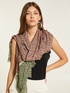 Two-tone abstract patterned scarf image number 2