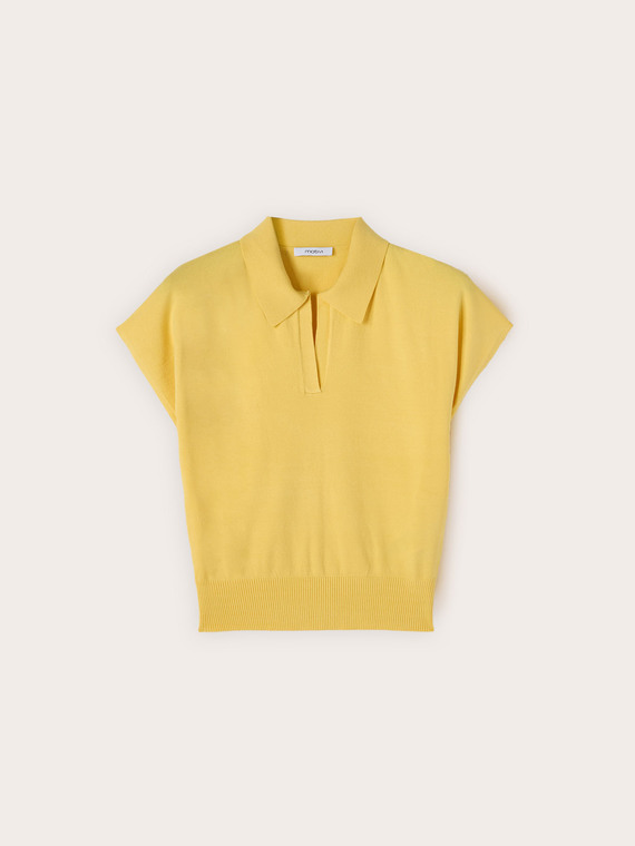 Polo in maglia misto viscosa