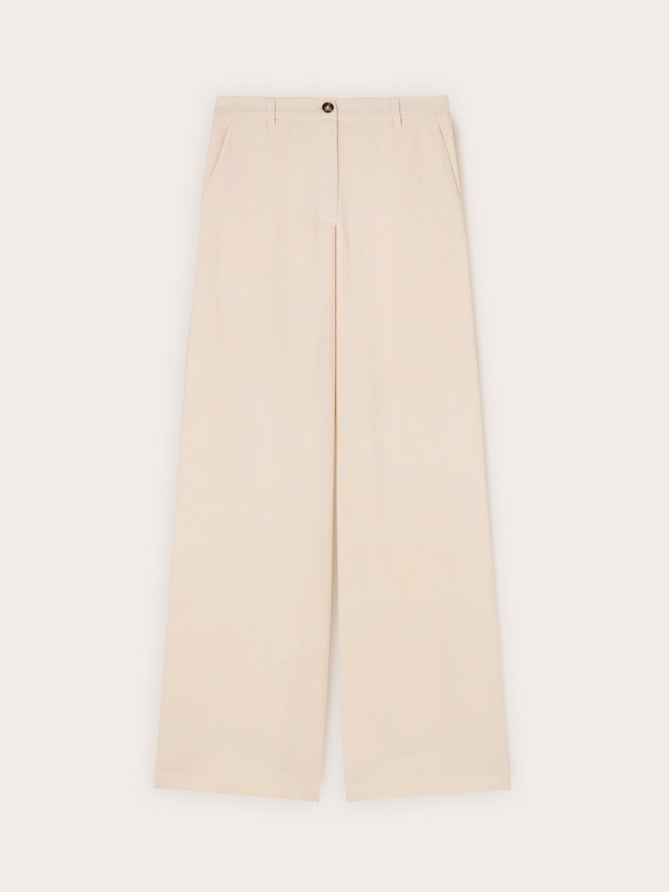 Pantalon palazzo en m&eacute;lange de lin image number 3