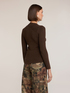 Gerippter Lurex-Pullover mit Schleife image number 1