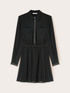 Rochie scurtă brodată cu fustă plisată image number 4