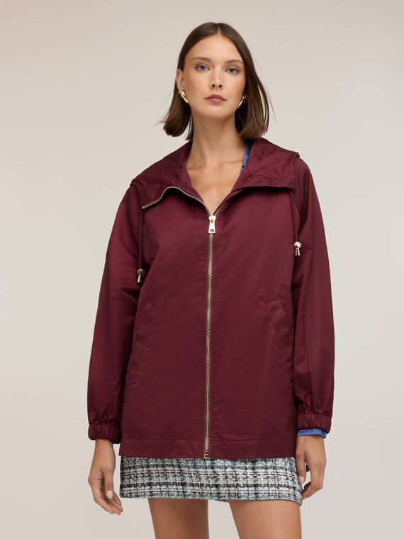 Parka aus Baumwollmischung mit Kapuze