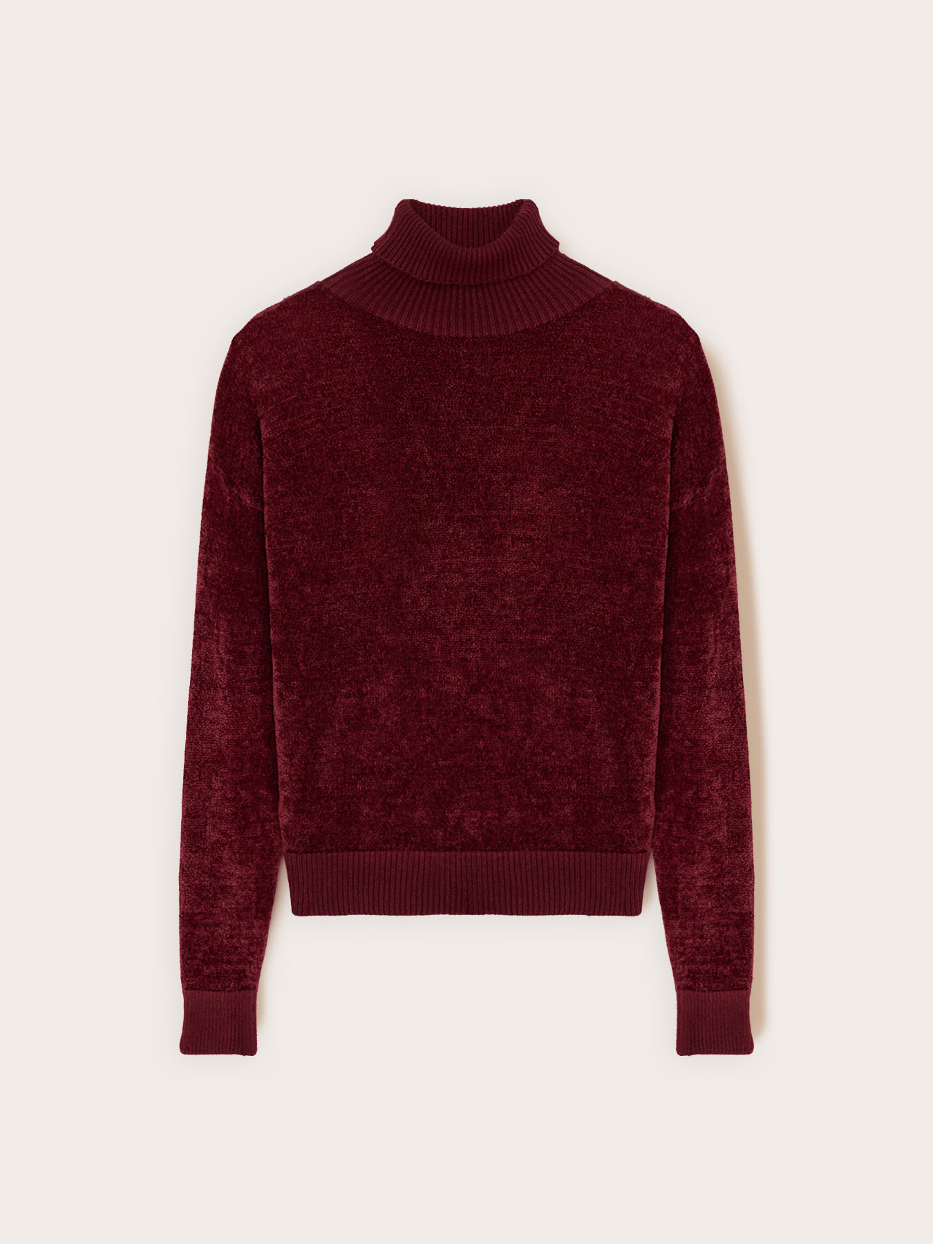 Pull col roul&eacute; en chenille image number 4