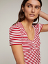 Striped ribbed jersey T-shirt image number 2