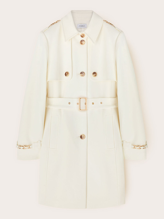 Taillierter Trenchcoat aus Viskosemischung