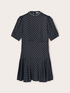 Patterned satin dress with crystal stones image number 4