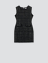 Chequered pattern tweed sheath dress image number 3