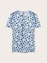 Polka-dot patterned satin blouse image number 3