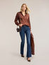 Flare jeans with metal buttons image number 0