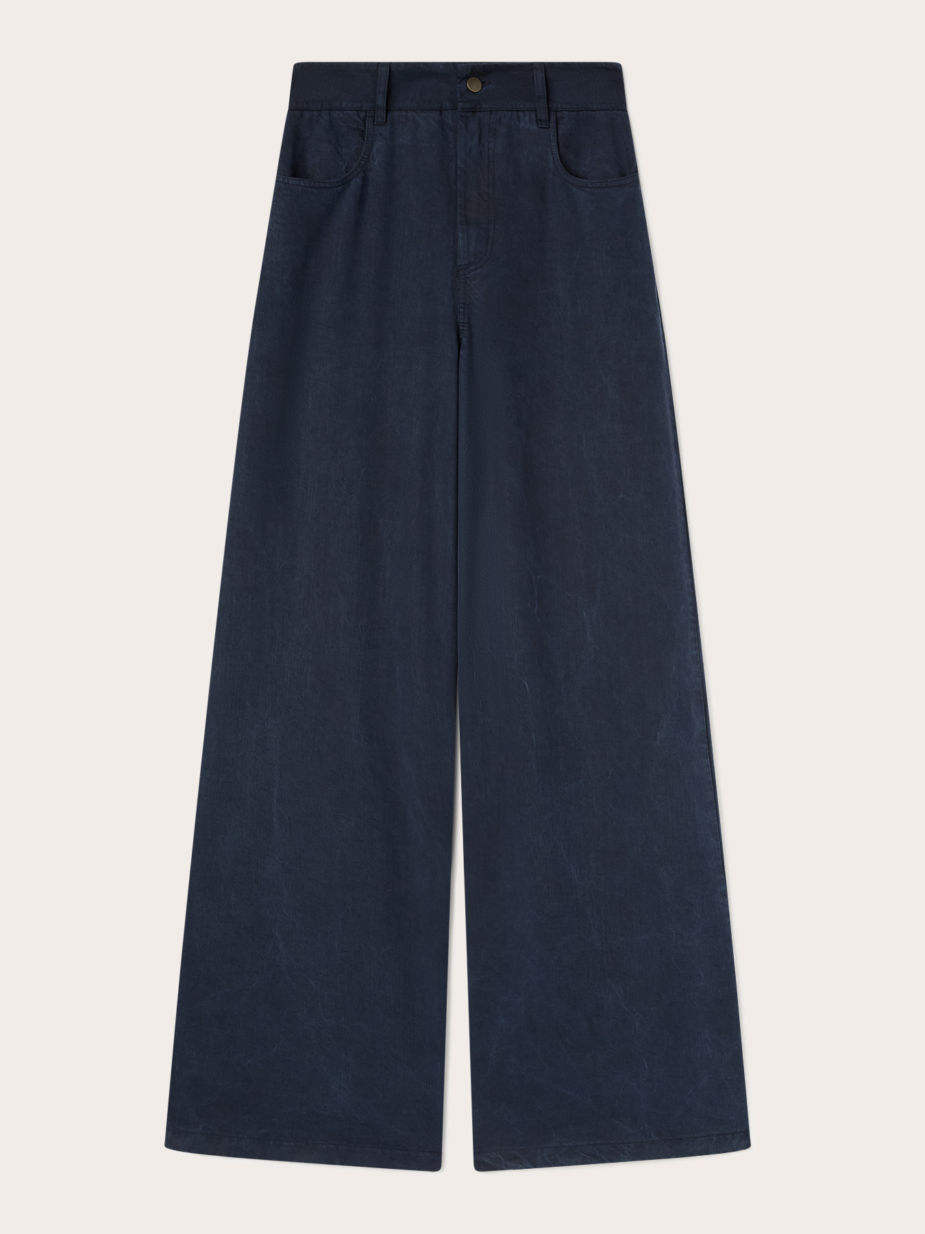 Pantalon palazzo en lyocell image number 4