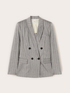 Double-breasted pinstripe blazer in linen blend image number 4