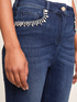 Jeans skinny con ricamo di pietre crystal image number 2