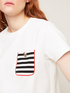 Boxy T-shirt with striped pocket image number 2