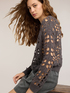 Openwork wool blend sweater image number 3