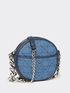Bolso bandolera redondo de tela vaquera image number 1