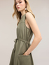 Drawstring dress in poplin image number 0
