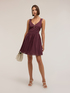 Flare dress in cotton voile with V-neck image number 2