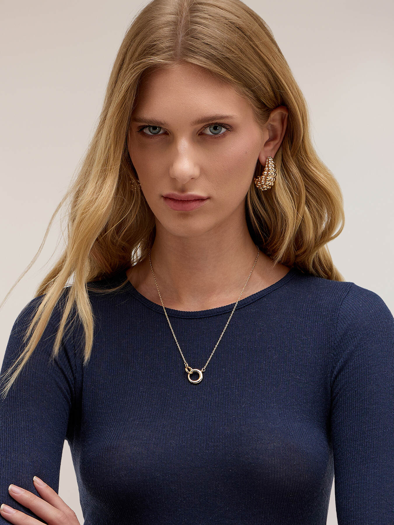 Ribbed T-shirt in modal blend image number 3