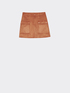 Mini skirt with suede effect pockets image number 3