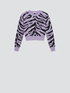 Zebra pattern cropped sweater image number 3