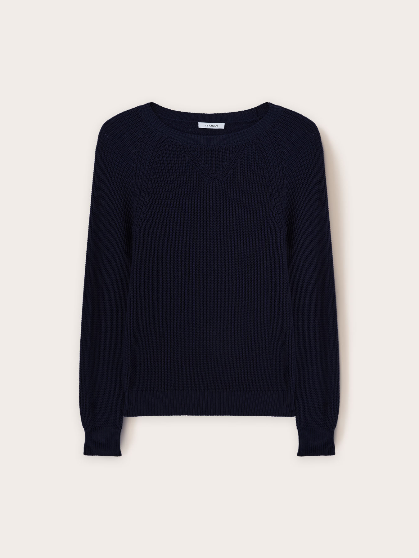 Pullover scollo tondo in cotone image number 4