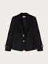 Velvet blazer with jewel buttons image number 4