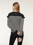 Striped sweater with yoke feature image number 1